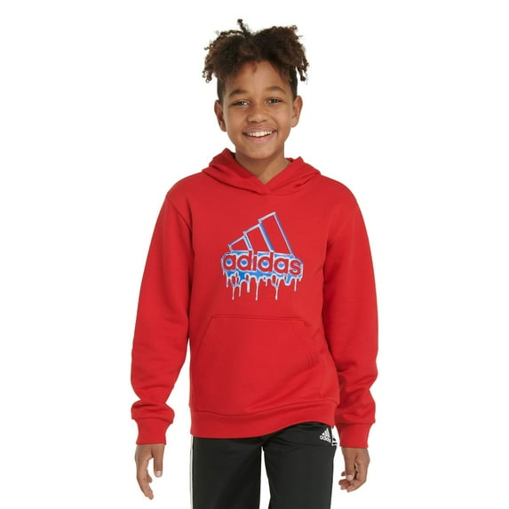 Boys 8-20 adidas Brand Graphic Fleece Hoodie Color: Better Scarlet Size: X LARGE
