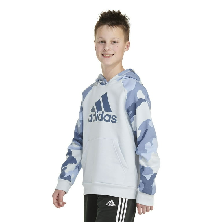 Boys 8 20 adidas Camo Stripe Hoodie in Regular Husky Color Halo Blue Size X LARGE Walmart