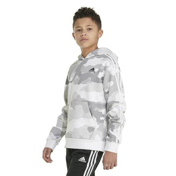 Boys 8-20 adidas Camo Stripe Hoodie in Regular & Husky Color: White Size: X LARGE