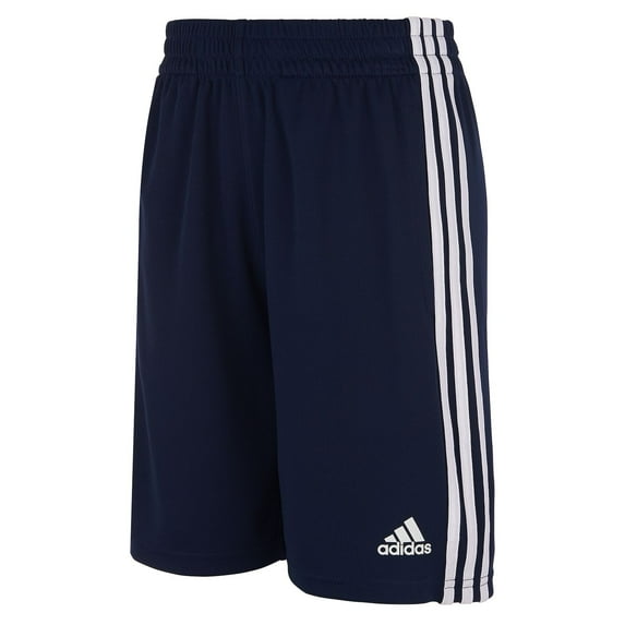 adidas Boys' Plus Size Adi Classic 3-Stripe Shorts, Collegiate Navy