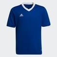 thumbnail image 1 of Boys 8-20 adidas Entrada 22 Soccer Jersey Color: Blue Size: LARGE, 1 of 4
