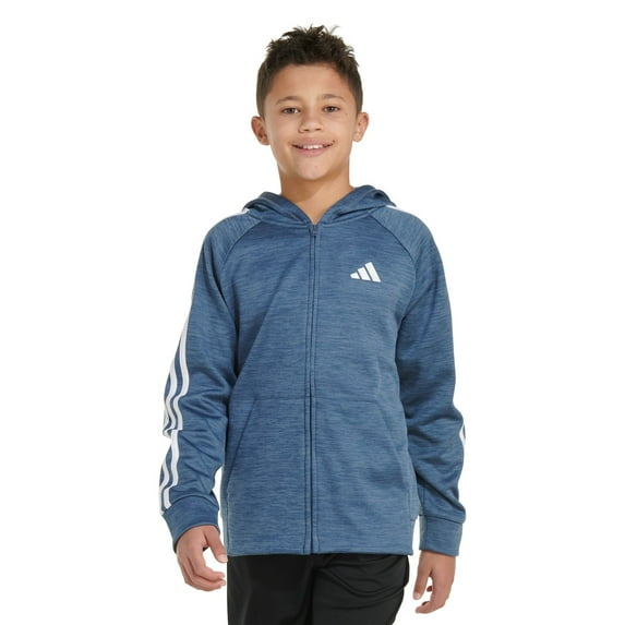 Boys 8-20 adidas Game & Go Hooded Jacket in Regular & Husky Color: Preloved Ink Heather Size: X LARGE