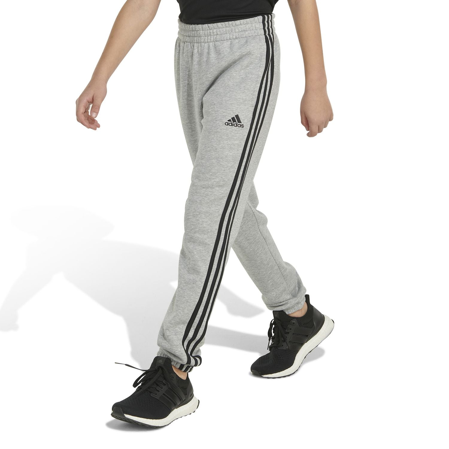 Boys 8 20 adidas Heather Elastic Cuff Jogger Pants in Regular Husky