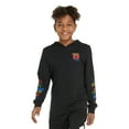 thumbnail image 1 of Boys 8-20 adidas Long Sleeve Hooded Outline T-Shirt in Regular & Plus Size, 1 of 4