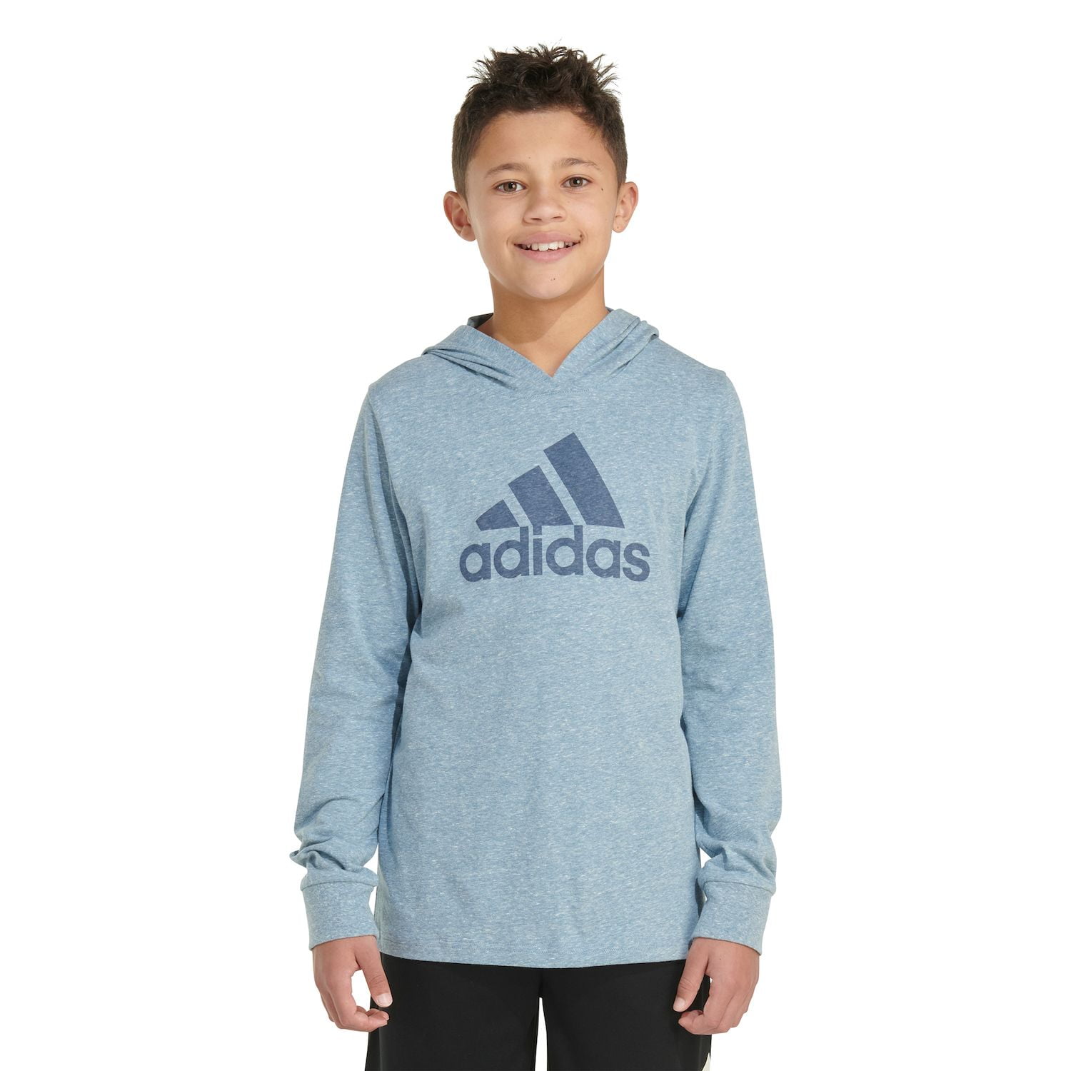 Boys 8 20 adidas Long Sleeve Hooded T Shirt in Regular Plus Size Walmart
