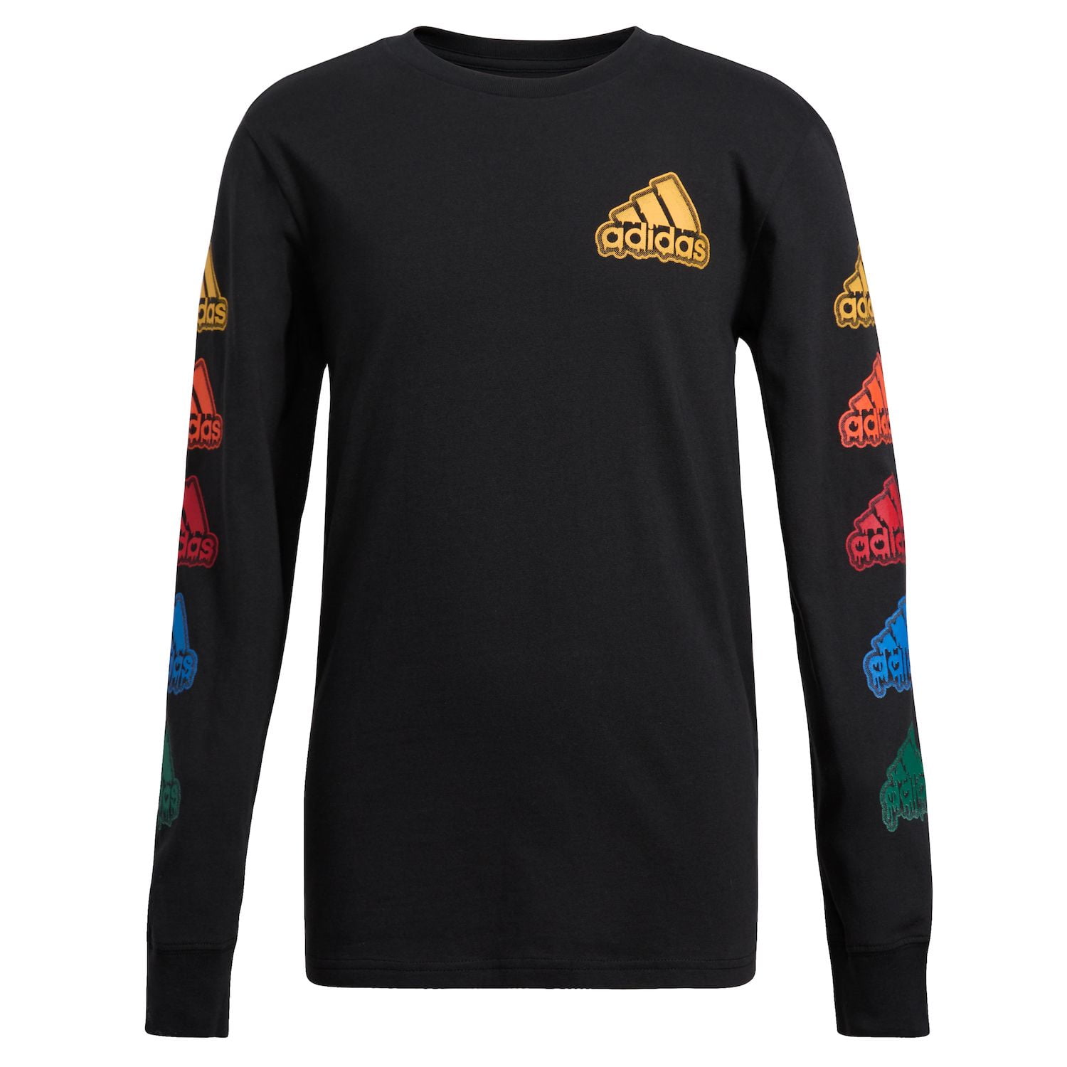 Boys 8-20 adidas Meltdown Tee in Regular & Husky Color: Black With Multi Size: LARGE