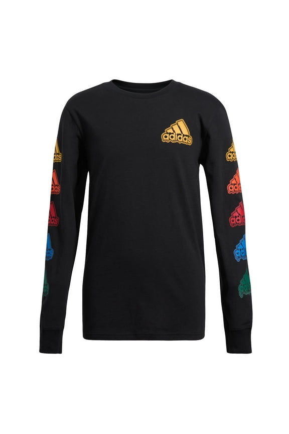 Boys 8-20 adidas Meltdown Tee in Regular & Husky Color: Black With Multi Size: LARGE
