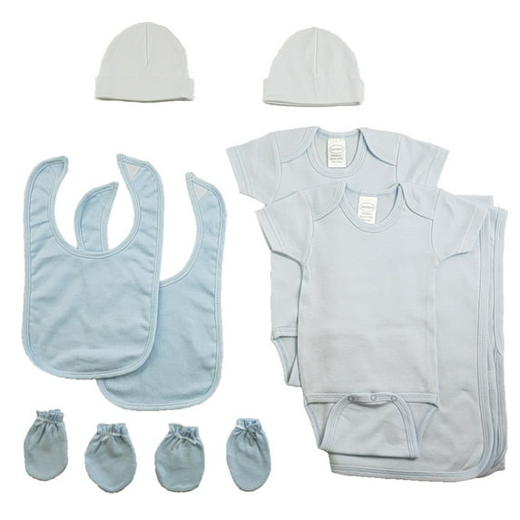 Boys 9 Piece Blue Layette Set