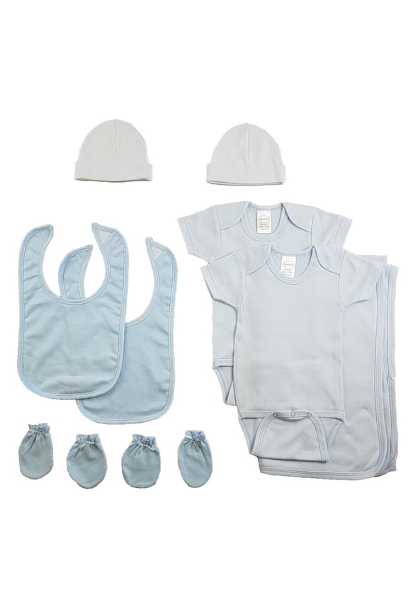 Boys 9 Piece Blue Layette Set