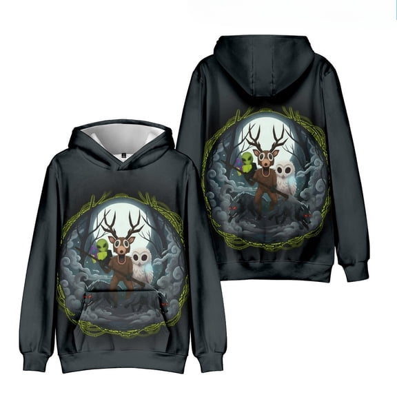 Boys 99 Nights In The Forest 3D Figure Hoodie Kids 99 Nights In The Forest Character Group Hoody