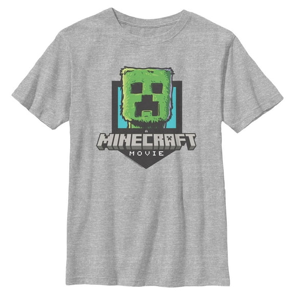 Boys A Minecraft Movie Creeper Movie Logo T Shirt