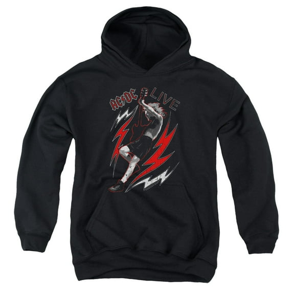 Boys' AC/DC Live Hooded Sweatshirt Youth X-Large Black