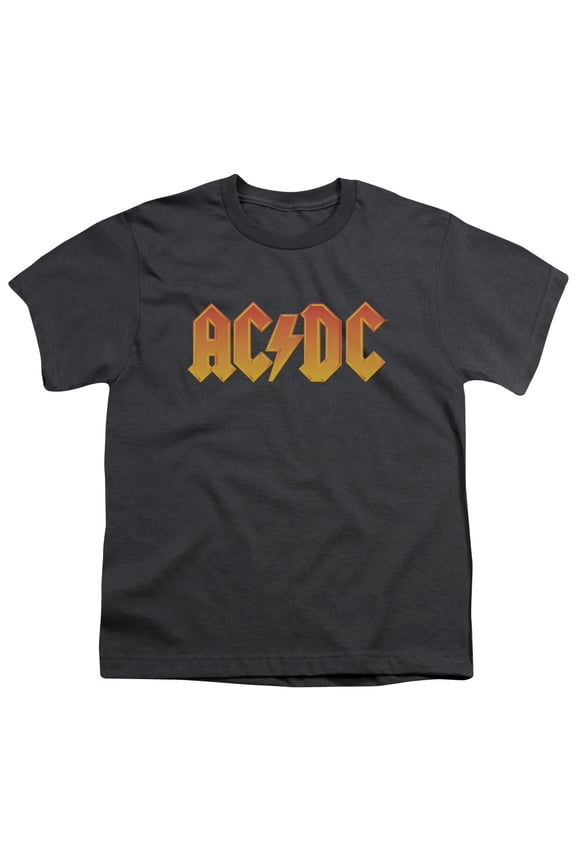 Boys' AC/DC Logo T-shirt Youth Medium Grey
