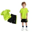 thumbnail image 1 of Boys' Active Shorts Set 2 Piece Shirt Short Sets Quick Dry Athletic Shirts Boys Boy Clothes 5-6 Years Boys Girls Fashion, 1 of 4