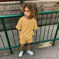 thumbnail image 1 of Boys' Active Shorts Set Quick Drying Short Sleeve Tops Shorts Toddler Boys Basketball Shorts 1-2 Years, 1 of 8