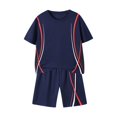 thumbnail image 1 of Boys' Active Shorts Set Short Sleeve Quick-dry Shirt 2 Piece Summer Outfit Sets for Kids Boy, 1 of 9