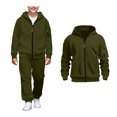 thumbnail image 1 of Boys Active Sweatsuit 2PC Long Sleeve Zip Up Hooded Sweatshirt and Sweatpants Winter Clothes Kids 8-9 Years Boys Clothes, 1 of 6