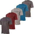 thumbnail image 1 of Boys Active T-Shirt - Quick-Dry Athletic Workout Training Stretch Crew Neck Short Sleeve Top 5 Pack, 1 of 7