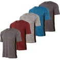 thumbnail image 1 of Boys Active T-Shirt - Quick-Dry Athletic Workout Training Stretch Crew Neck Short Sleeve Top 5 Pack, 1 of 7
