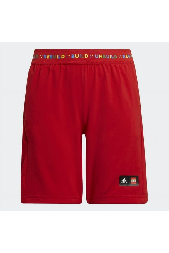 Boys Adidas x LEGO Play Woven Shorts H65323 Red