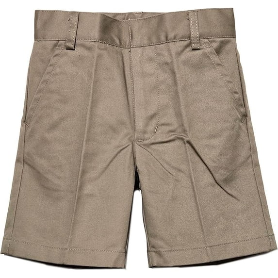 Boys Adjustable Waist School Uniform Flat Front Straight Shorts Regular Sizes 4-20