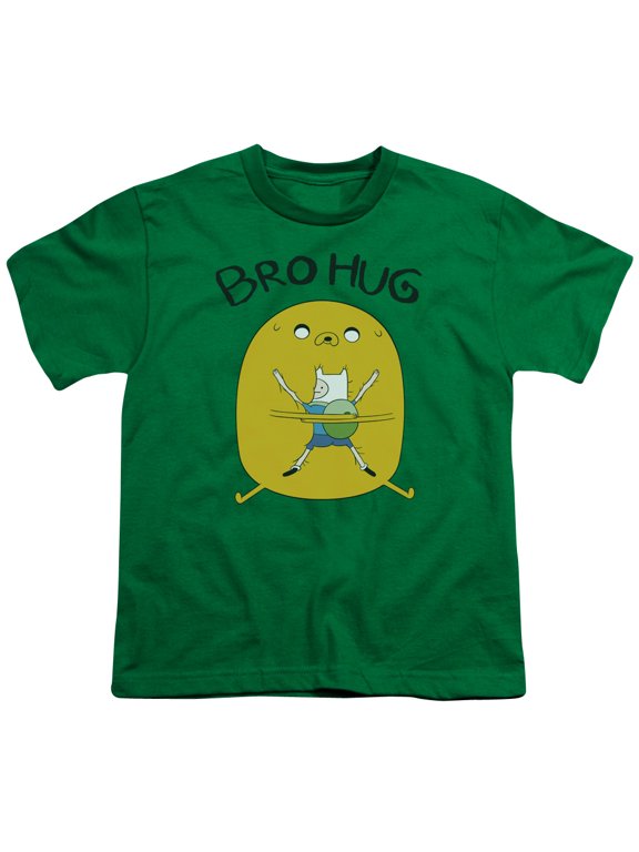 Boys' Adventure Time Bro Hug T-shirt Youth Large Kelly Green