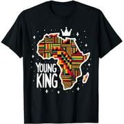 Boys African Kente Print Clothes Kids Young King Kente Youth T-Shirt