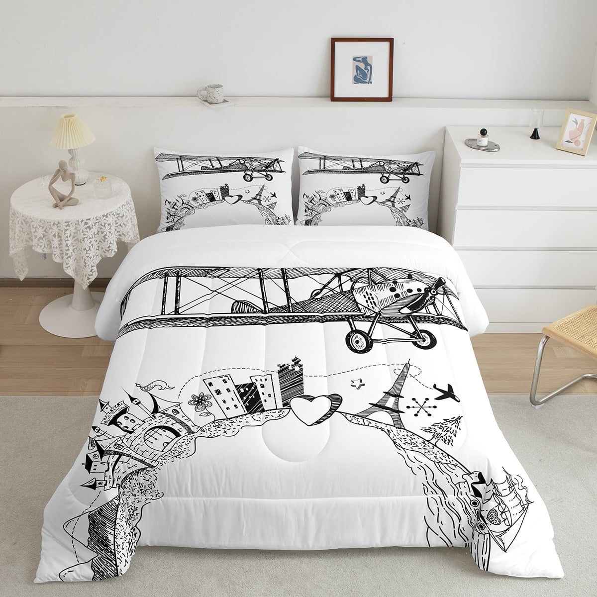 Bundle - Taking Flight Cot Comforter & Toddler Pillowcase