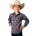 thumbnail image 1 of Roper Boys Long Sleeve Snap Royal Paisley Western Shirt, 1 of 2
