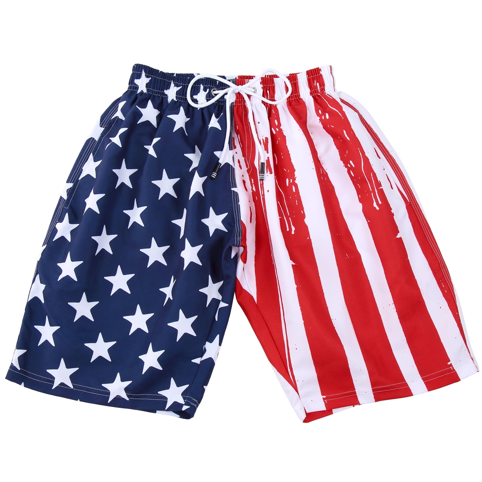 Boys' American Flag Swim Trunk kids Shorts, kids Trendy Pants