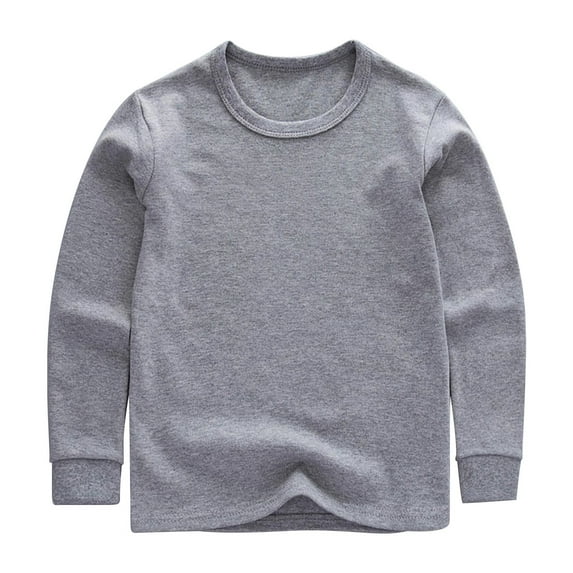 Generic Boys And Girls' Classic Fit Crewneck T Shirt | Organic Cotton Soft Multi Pack Loog Sleeve Basic Toddlers And Kids