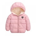 thumbnail image 1 of Boys And Girls Hooded Down Jacket Winter Warm Fleece Jacket Windproof Zipper Down Jacket Jacket 2T-7T, 1 of 6