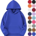 thumbnail image 1 of Boys And Girls Hooded Sweatshirt Pullover Casual Long Sleeve Hoodies Cute Oversized Fleece Pocket Sweatshirt Tops, 1 of 8