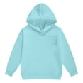 thumbnail image 1 of Boys And Girls Hoodies & Sweatshirts Casual Long Sleeve Pullover Solid Color Outerwear Cozy Lined Hooded Sweater For Teen,Size:8-9 Years, 1 of 4