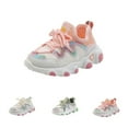 thumbnail image 1 of Boys And Girls New Sports Leisure Mesh Comfortable Soft Sole Non-slip Fabric Breathable Running Shoes Baby Slip-on Shoes Pink qILAKOG Size 9.5, 1 of 7