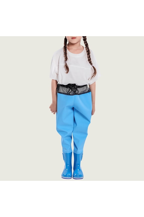 Boys And Girls' PVC Water Pants Pants Waterproof And Wading Pants For Going To The Sea