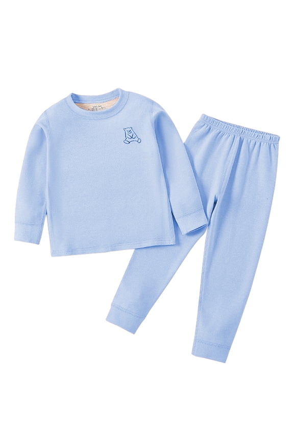 Boys And Girls Thermal Underwear Sets, Long Johns Home Sweatshirts And Leggings
