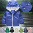 thumbnail image 1 of Boys And Girls Waterproof Rain Jacket Windbreaker Lightweight Coat Kids Raincoat Outerwear, 1 of 8