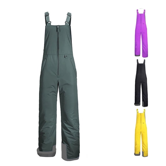 Boys And Girls Windproof Ski Pants Insulated Outdoor Cargo Snowboarding Salopettes With Reinforced Knees Adjustable Waist And XL Plus Sizes Available