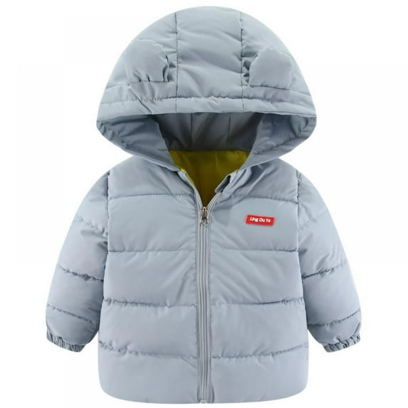 Boys And Girls Winter Novel Comfortable Soft Lovely Pure Color Children Hooded Small Cotton-padded Clothes,6M-5T