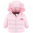 thumbnail image 1 of Boys And Girls Winter Novel Comfortable Soft Lovely Pure Color Children Hooded Small Cotton-padded Clothes,6M-5T, 1 of 6