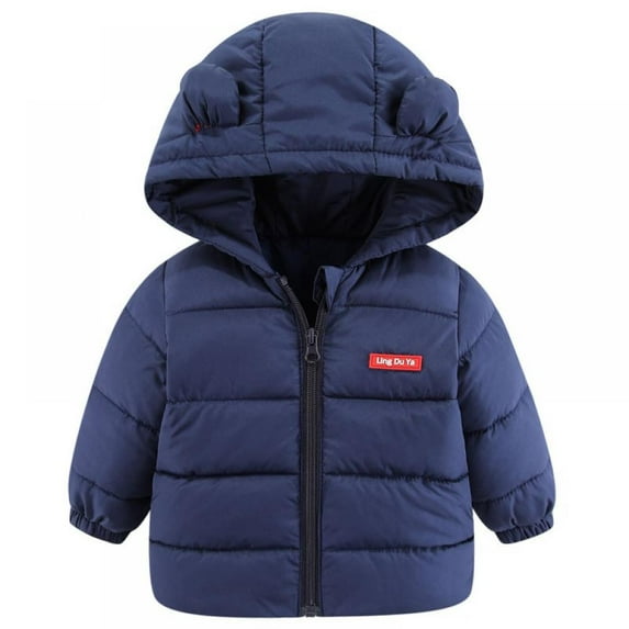 Boys And Girls Winter Novel Comfortable Soft Lovely Pure Color Children Hooded Small Cotton-padded Clothes,6M-5T