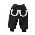 Boys And Girls Winter Plus Cotton Thick Pants Fashion Out Wear A Pair