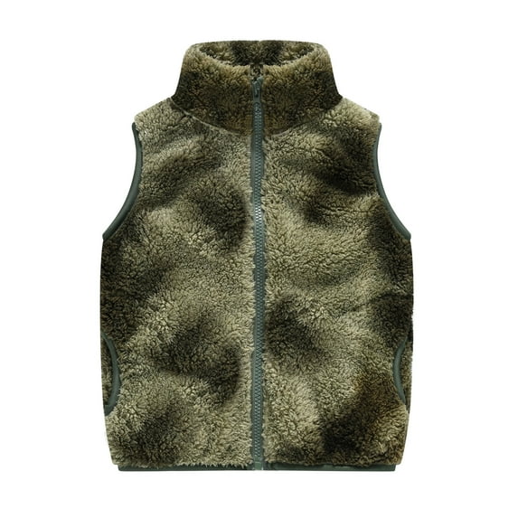 Boys And Girls Winter Puffer Down Vest Lightweight Sleeveless Zip Up Padded Vest Cute High Neck Vest Down Puffer Vest Fall Winter Outfit Outwear for Boys Girls 6-7 Years