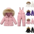 thumbnail image 1 of Boys And Girls Winter Ski Suit Pants Jackets Sets Fashion Outdoor Children's Hooded Thick Warm Printed Ski Suit Set, 1 of 9