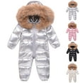 thumbnail image 1 of Boys And Girls Winter Snowsuits Jumpsuits Fashion Outdoor Children's Hooded Thick Warm Printed Ski Suit Set, 1 of 5