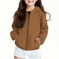 thumbnail image 1 of Boys And Girls Zip Up Hoodies Sweatshirt Casual Jacket Kids Long Sleeve Tops With Pockets, 1 of 8