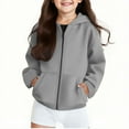thumbnail image 1 of Boys And Girls Zip Up Hoodies Sweatshirt Casual Jacket Kids Long Sleeve Tops With Pockets, 1 of 8
