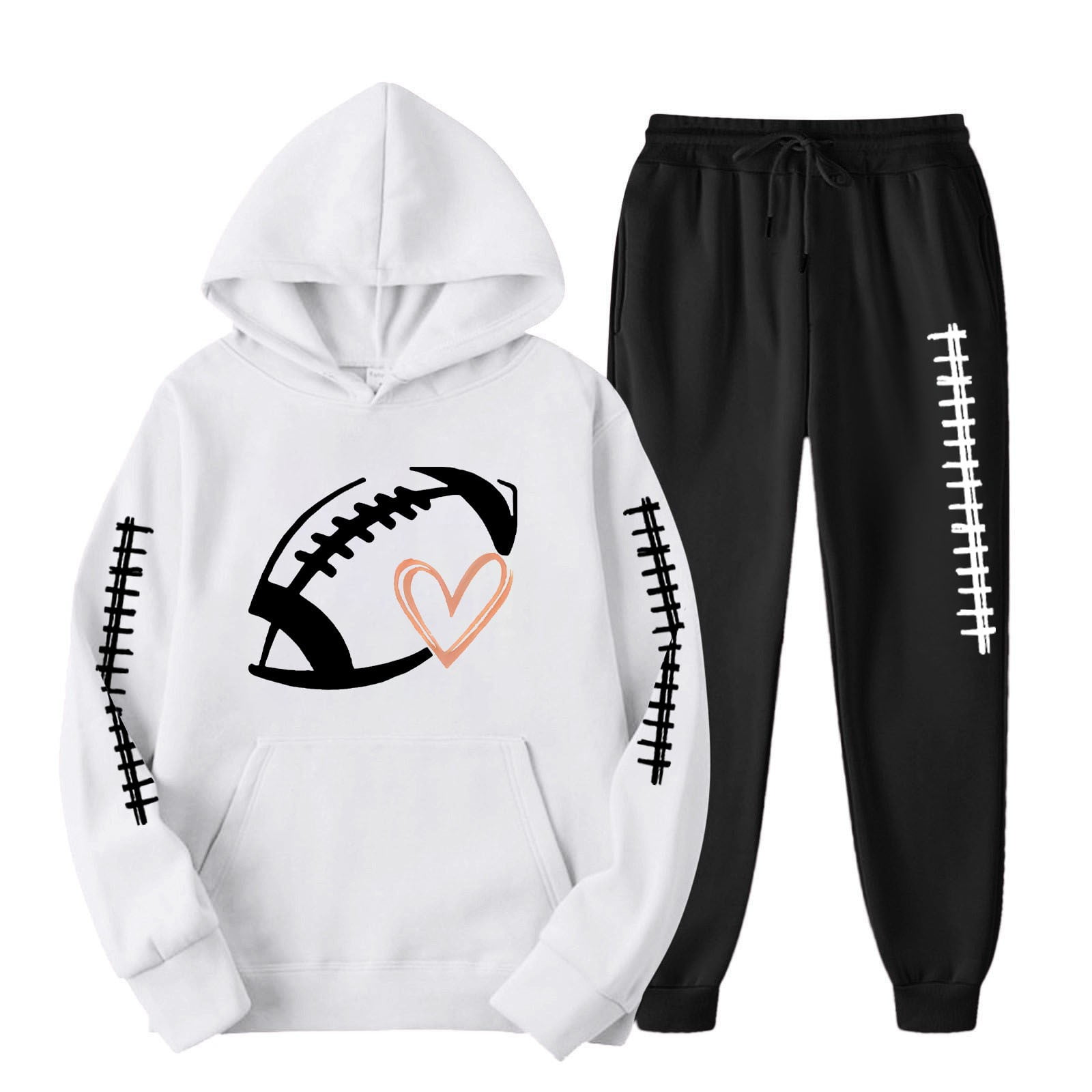 Boys And Girls hoodie and joggers set Letter Print Hoodie Long Sleeved