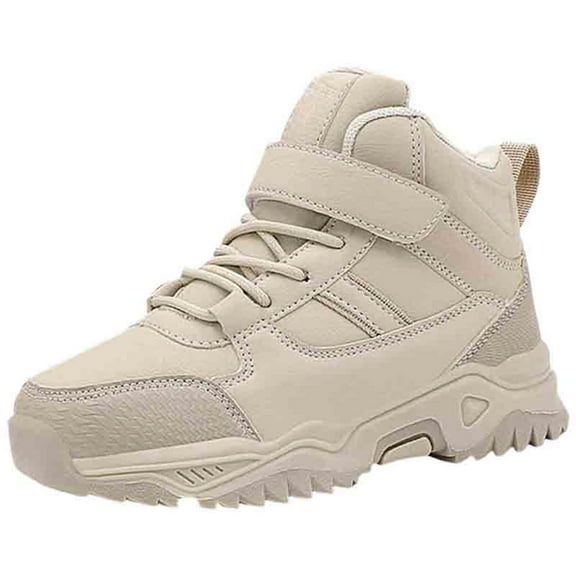 Boys Ankle Snow Boots Toddler Kids Winter Warm Slip On Waterproof Hiking Boots Outdoor Non Slip Walking Shoes